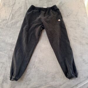 Champion Pants Mens Medium Black Reverse Weave Sweatpants Joggers Fleece Pocket